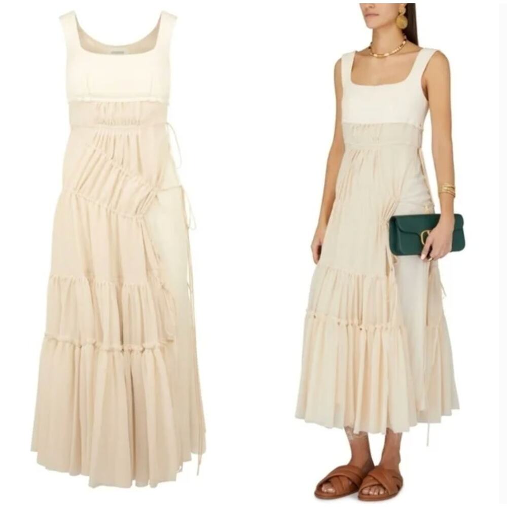 NWOT Max Mara Sportmax Orli Double Gauze Cotton/Silk Midi Dress, size IT38/XS - Picture 3 of 13